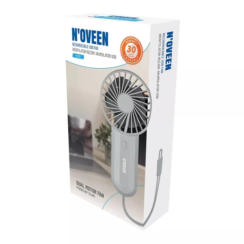 N'OVEEN NOVEEN F220 USB wiederaufladbarer Handventilator