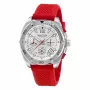 Nautica Herren Pacific Beach Chronograph Armbanduhr mit blauem Zifferblatt und Silikonarmband NAPTCF205