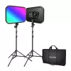 NEEWER RGB168 RGB LED Video Light Kit, 2-Pack 60W 2500-8500K