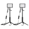 NEEWER ZC-10S Zwei Lampen LED-Videoleuchten-Set mit Filtern und Stativen