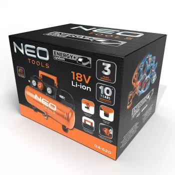 NEO TOOLS 04-620 Ölgeschmierter Luftkompressor 24L 1,5kW 8bar 200L/min
