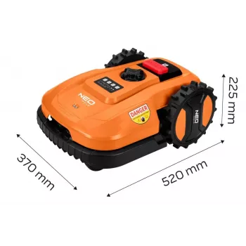 NEO Tools 04-621 40V bürstenloser Akku-Rasenmäher mit 40L Grasfangkorb und Mulchfunktion