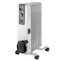 NEO TOOLS 1500W Ölradiator mit 7 Rippen, 3 Heizstufen, einstellbarem Thermostat, Überhitzungsschutz, Kippschutz, integrierten Rollen, Weiß