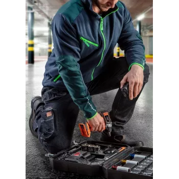 NEO TOOLS 81-229-S Schutzhose mit Knieschutztaschen, Grau/Schwarz, Größe S