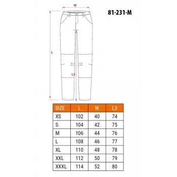 NEO Tools 81-231-M Schutz Hose Grau/Schwarz Größe M