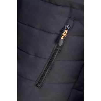 NEO TOOLS 81-574-S Unisex-Softshell-Arbeitsjacke, Schwarz/Grau, Größe S, wasserabweisend, winddicht, fleecegefüttert