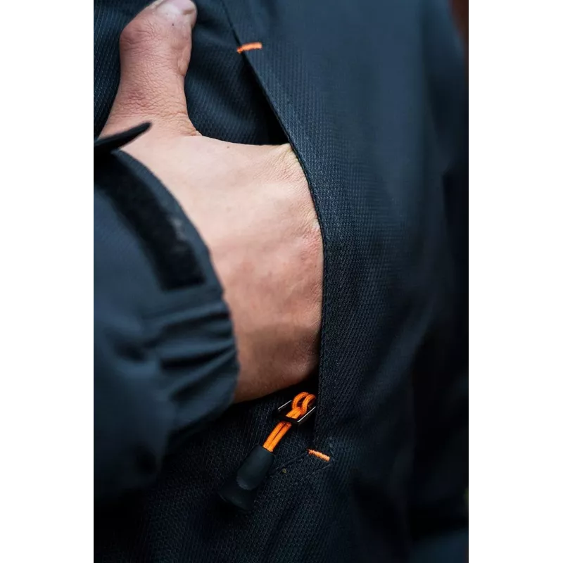 NEO TOOLS 81-575-S Herren-Arbeitsjacke, Grau mit schwarzen Akzenten, Größe S, 7 Taschen, verstärkte Ellbogen, reflektierende Elemente, EN ISO 13688