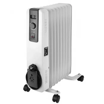 NEO TOOLS 90-152 Ölradiator 2000W 9 Rippen, Weiß/Grau