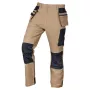 NEO TOOLS Mix&Match 4-Wege-Stretch-Arbeitshose mit Cordura-Verstärkungen, Beige/Schwarz, Größe XL