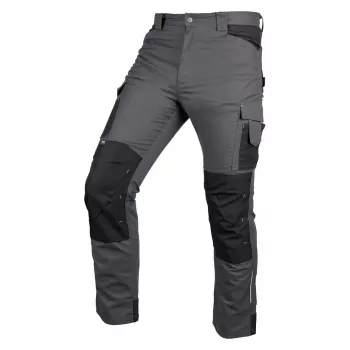 NEO TOOLS Mix&Match Canvas-Arbeitshose mit Cordura-Verstärkungen, Grau-Schwarz, Größe XXXL