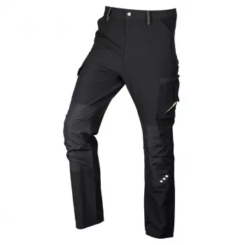 NEO TOOLS Mix&Match Arbeitshose, 4-Wege-Stretch, Schwarz-Grün, Größe L