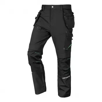 NEO TOOLS Mix&Match Arbeitshose mit 4-Wege-Stretch und Cordura-Verstärkung, Schwarz, XS
