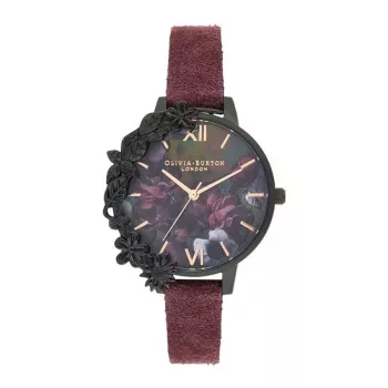OLIVIA BURTON Damenuhr OB16AD44 graues Lederarmband 34mm