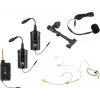 OMNITRONIC Set FAS TWO Dual-Kanal UHF-Funk-System mit 2 Taschensendern, Headset und Akustikgitarren-Mikrofon (660-690 MHz) 20000973