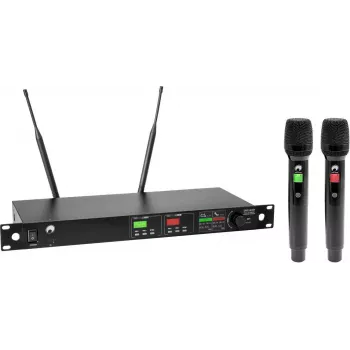 OMNITRONIC UHF-602 2-Kanal-Funkmikrofonsystem 823-832/863-865 MHz 13063602