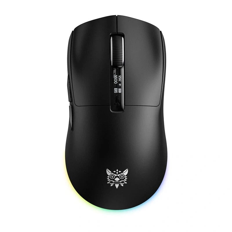 ONIKUMA DM07 RGB Gaming-Maus, kabelgebunden/kabellos 2,4G, PAW3311, 24000 DPI, 1000 Hz, 500 mAh, Schwarz