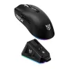 ONIKUMA DM07 RGB Gaming-Maus, kabelgebunden/kabellos 2,4G, PAW3311, 24000 DPI, 1000 Hz, 500 mAh, Schwarz