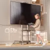 ONKRON TS1571-C mobiler TV-Ständer für 32-75 Zoll, champagner