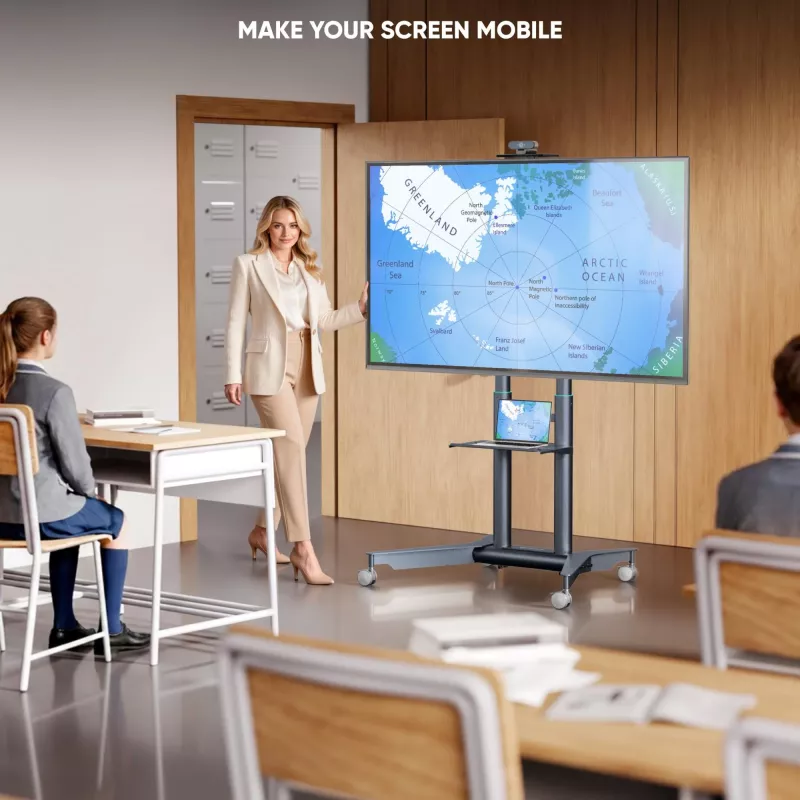 ONKRON TS1571-G mobiler TV-Ständer für 32-75 Zoll, graphit