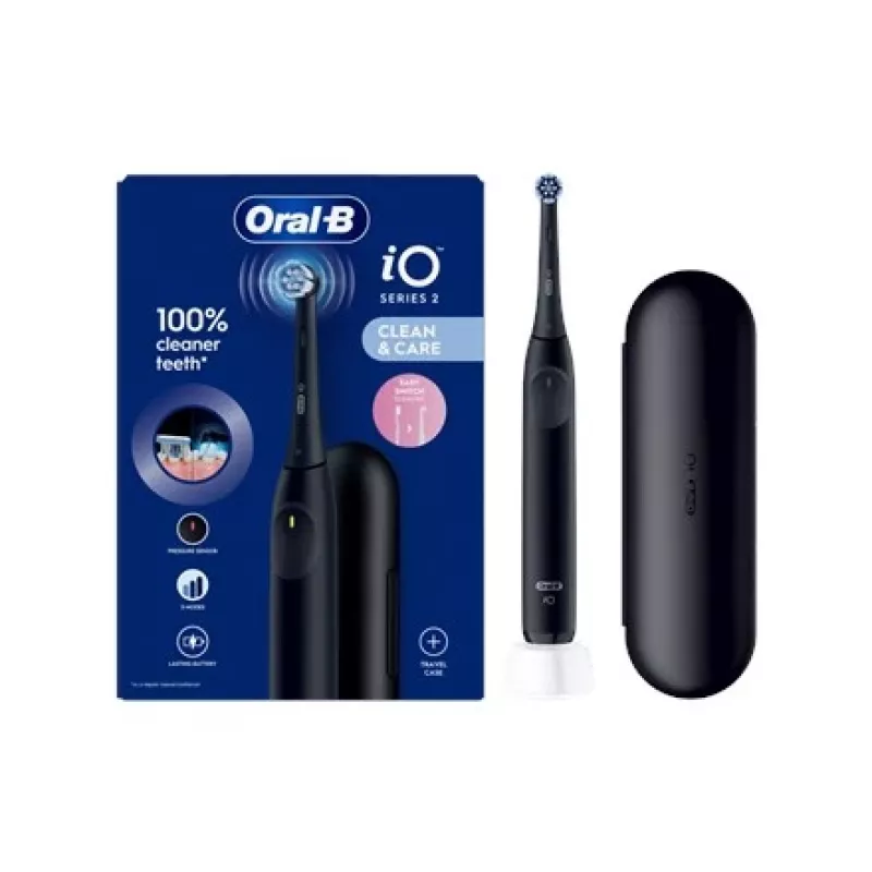 ORAL-B iO2 Night Black Elektrische Zahnbürste mit Reiseetui