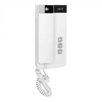 ORNO OR-DOM-SL-923 2-Draht-Intercom-Set für Einfamilienhaus, Aufputzmontage, silber/graues Außenpaneel, weißes Uniphone