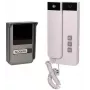 ORNO OR-DOM-SL-923 2-Draht-Intercom-Set für Einfamilienhaus, Aufputzmontage, silber/graues Außenpaneel, weißes Uniphone