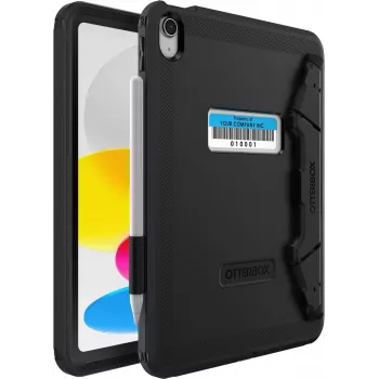 OtterBox Defender Series Kickstand Case für iPad 10. Generation - Extrem robuste Schutzhülle mit integriertem Displayschutz - Militärstandard Fall getestet - Schwarz (77-93756)