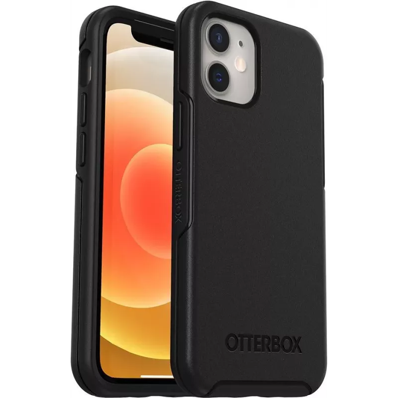 OtterBox Symmetry Series Rückseitige Abdeckung für Apple iPhone 12 / 12 Pro – Schwarz 77-66197