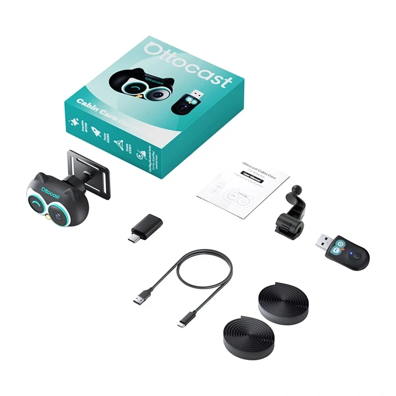 OTTOCAST CA520 Wireless CarPlay Adapter mit Car Nanny (Cabin Care)