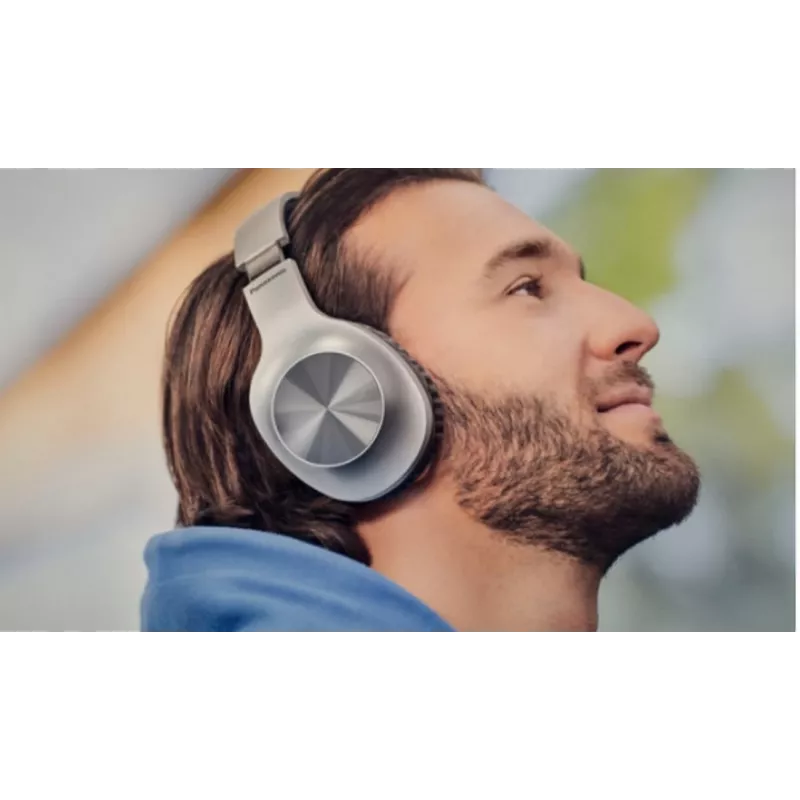 Panasonic RB-HX220BDES drahtlose On-Ear-Kopfhörer, Bluetooth, Mikrofon, XBS, Silber