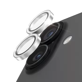 PanzerGlass Hoops Glitter Silver Kameraobjektivschutz für iPhone 17 / iPhone 16 / 16 Plus
