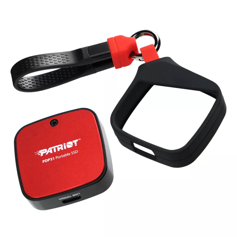 Patriot PDP31 2TB USB 3.2 Gen 2 Type-C Tragbare SSD - Schwarz/Rot