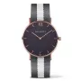 PAUL HEWITT Unisex-Uhr PSARSTBGRW20S (39mm) – White Sand Zifferblatt, graues Perlon-Armband