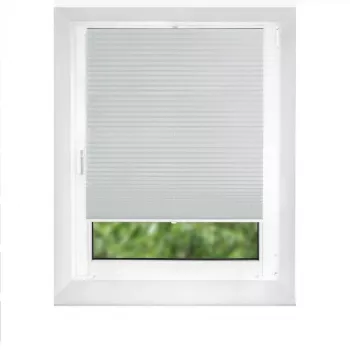 Pearl 70x210 Grau Plissee-Rollo mit Wärmedämmung und UV-Schutz