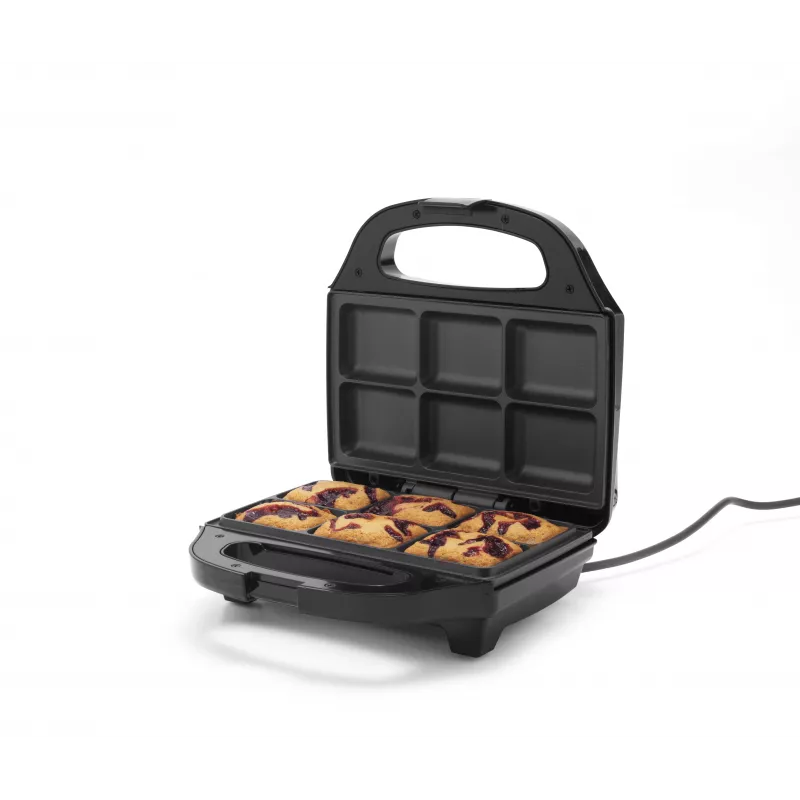 Petra PT5921DEKF Cake Maker – 7 Mini-Kuchen/Cupcakes/Donuts, 700W, Antihaft, Schwarz