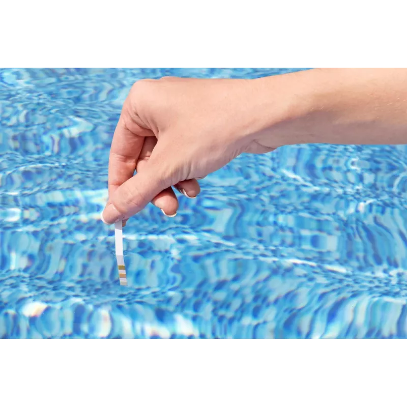 PH Pool Tester Bestway 58142 - 50 Wasserteststreifen für freies Chlor, pH-Wert, Gesamtalkalinität