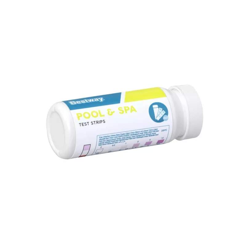 PH Pool Tester Bestway 58142 - 50 Wasserteststreifen für freies Chlor, pH-Wert, Gesamtalkalinität
