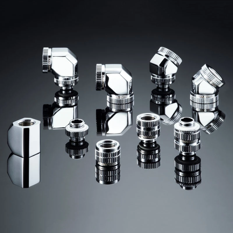 Phanteks Glacier G1/4 Adapter-Verschraubung, Mutter-Mutter, verchromt