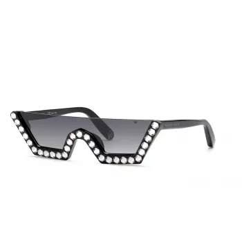 Philipp Plein Damen-Sonnenbrille SPP031S990700 Schwarzes Gestell UV400