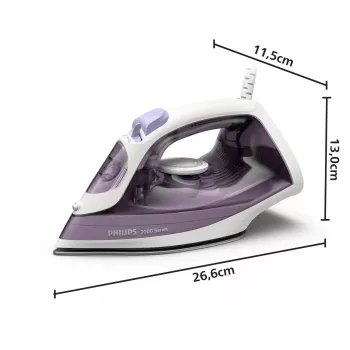 Philips DST2020/30 Dampfbügeleisen, 2000 W, Antihaft-Bügelsohle, Blau/Weiß