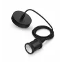 Philips Vintage Pendelleuchte E27 Fassung schwarzer Baldachin schwarz