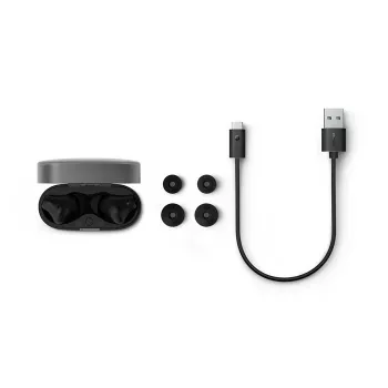 PHILIPS Kabellose Ohrhörer TAT2000BK/00 True Wireless In-Ear Bluetooth 5.0 mit Ladecase, IPX4 Spritz- und Schweißschutz, Eingebautes Mikrofon, Schwarz