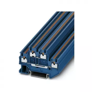 Phoenix 3208524 PTTB 1,5/S BU Doppelstock-Durchgangsklemme, Push-in, blau