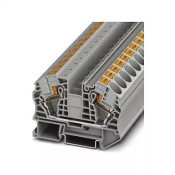Phoenix 3212138 PT 16 N Durchgangsklemme, Push-in-Anschluss, 16 mm², 1000 V, 76 A, grau