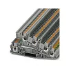 Phoenix 3213949 PTI 2,5-PE/L/L Mehrstock-Reihenklemme, Push-in, 3 Etagen, 6 Anschlüsse, 2,5 mm², 400 V, 24 A, grau