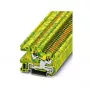 Phoenix 3213962 PTI 2,5-PE Push-in-Erdungsklemme, 2,5 mm², grün-gelb, Hutschienenmontage