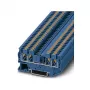 Phoenix Contact PT 2,5-QUATTRO BU Push-in-Durchgangsklemme, blau, 4 Anschlüsse, 2,5 mm², 800 V, 24 A, Hutschienenmontage