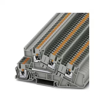 Phoenix Contact PTI 2,5-L/L Installations-Reihenklemme, mehrstöckig, Push-in, 3 Ebenen, 24 A, 500 V, grau