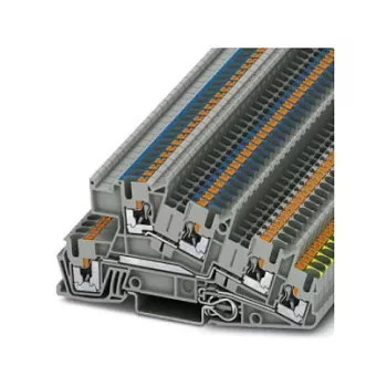 Phoenix Contact PTI 2,5-PE/L/N Installationsklemme, Push-in, 3-stöckig, 24 A, 400 V, grau