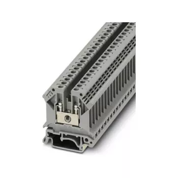 Phoenix Contact UK 5 Durchgangsklemme, Schraubanschluss, 4 mm², 800 V, 32 A, Grau, Hutschienenmontage, 2 Anschlüsse, 1 Potential, PA-Isolierstoff, UL 94 V0
